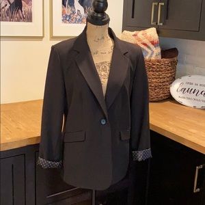 Cynthia Rowley Black Polka Dot Blazer